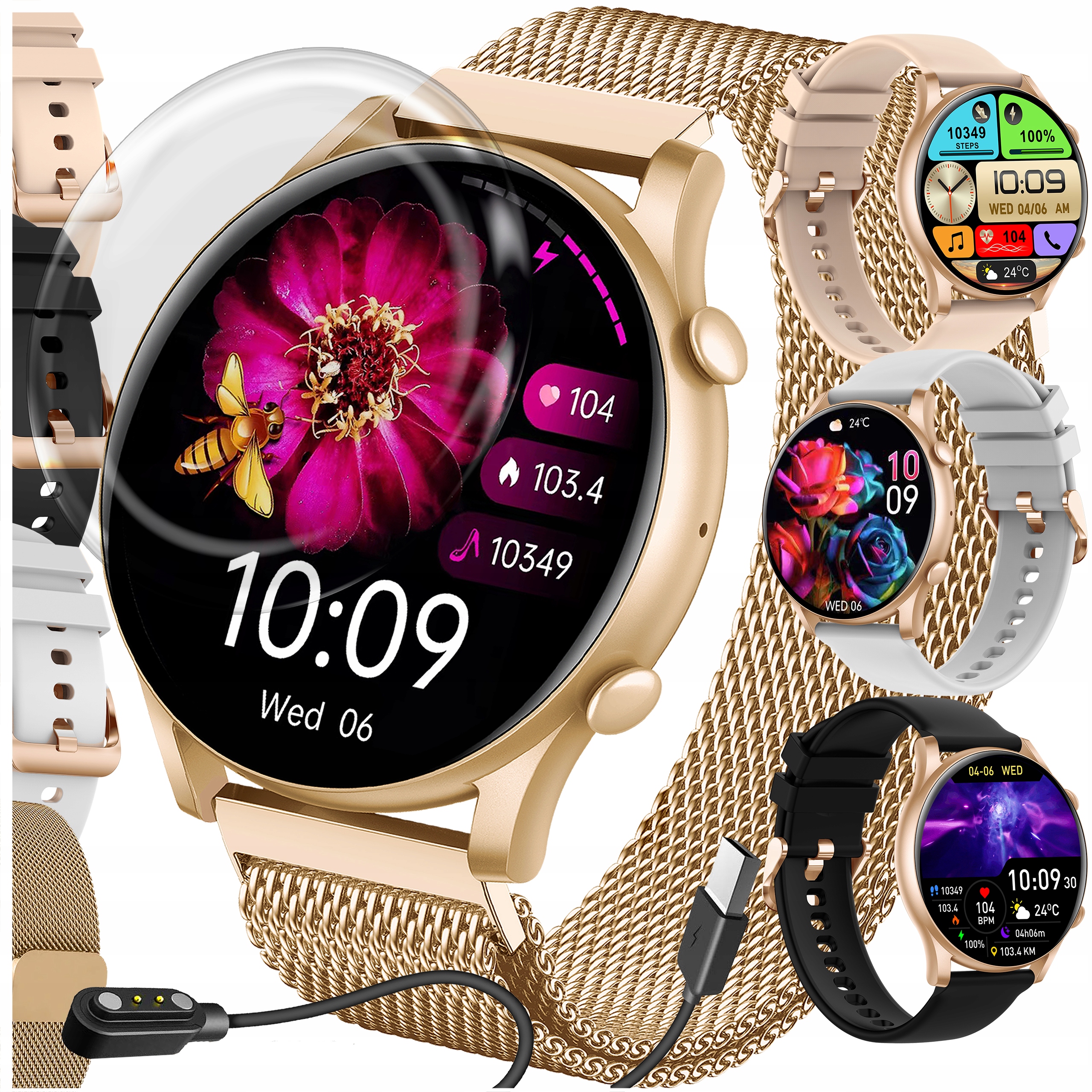 Inteligentné hodinky WonderWatch WonderFit Xi7 b zlaté + 5 ďalších produktov